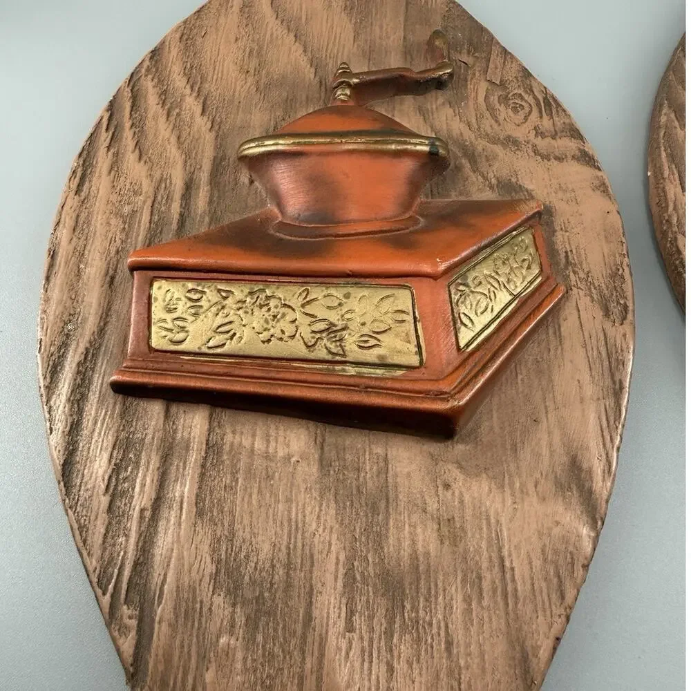 Vintage Farmhouse Kitchen Wall hanging Plaster Wood Grain Vintage Hand Painted